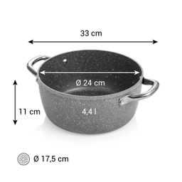 Casserole i-PREMIUM Stone ø 24 cm, 4.4 l