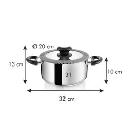 Casserole SmartCOVER with cover ø20 cm, 3.0 l