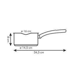 Casseruola 1 manico PRESTO con doppio beccuccio, ø 16 cm, 1.5 l