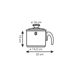 Casseruola bagnomaria PRESTO con coperchio, ø 16 cm, 2.0 l