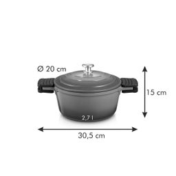 Casseruola con coperchio BORDEAUX ø 20 cm, 2.7 l