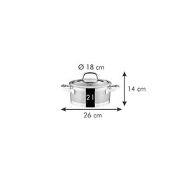 Casseruola PRESIDENT con coperchio ø 18 cm, 2.0 l