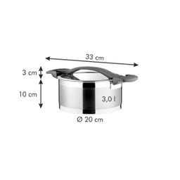 Casseruola ULTIMA con coperchio ø 20 cm, 3.0 l