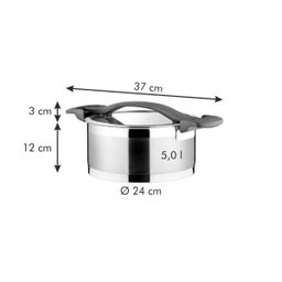 Casseruola ULTIMA con coperchio ø 24 cm, 5.0 l