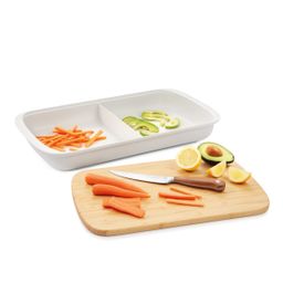 Chopping board with tray ONLINE 45 x 25 cm