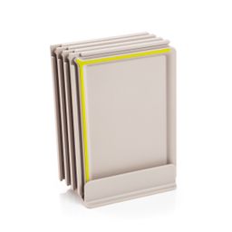 Chopping boards with holder COMPACT, 4 pcs, interlocking