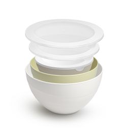 Immagine di Ciotole in plastica con coperchi PRESTO, 3 pz