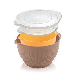 Ciotole in plastica con coperchio DELÍCIA, 2 pz