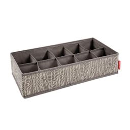 Closet organiser box for socks and underwear FANCY HOME 40 x 18 x 10 cm, cappuccino