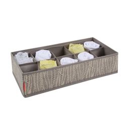 Closet organiser box for socks and underwear FANCY HOME 40 x 18 x 10 cm, cream