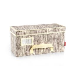 Clothing storage box FANCY HOME 40 x 18 x 20 cm, cream