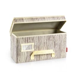 Clothing storage box FANCY HOME 40 x 18 x 20 cm, cream