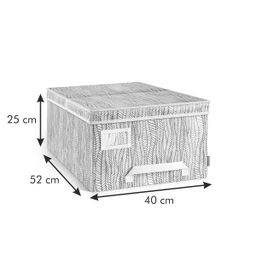 Clothing storage box FANCY HOME 40 x 52 x 25 cm, cream