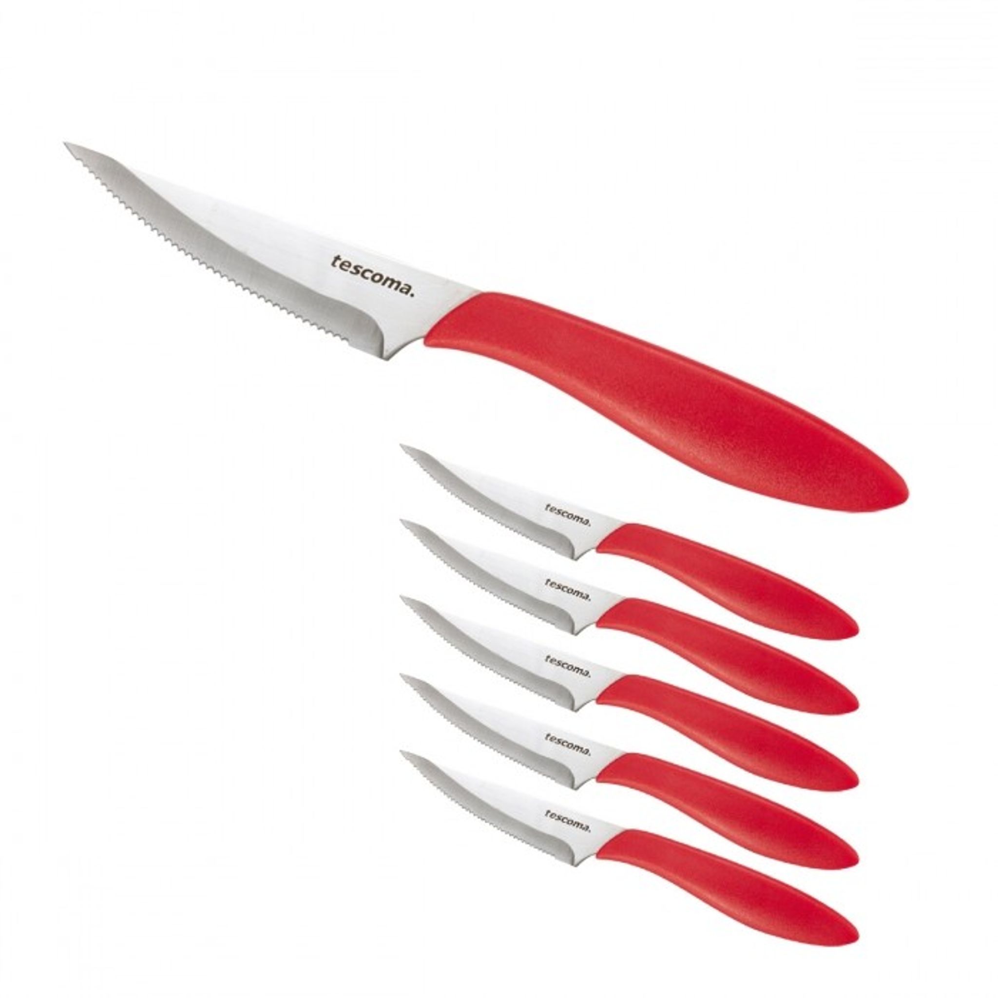 Coltello pizza PRESTO 10 cm, 6 pz, rosso