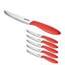 Coltello tavola PRESTO 12 cm, 6 pz, rosso