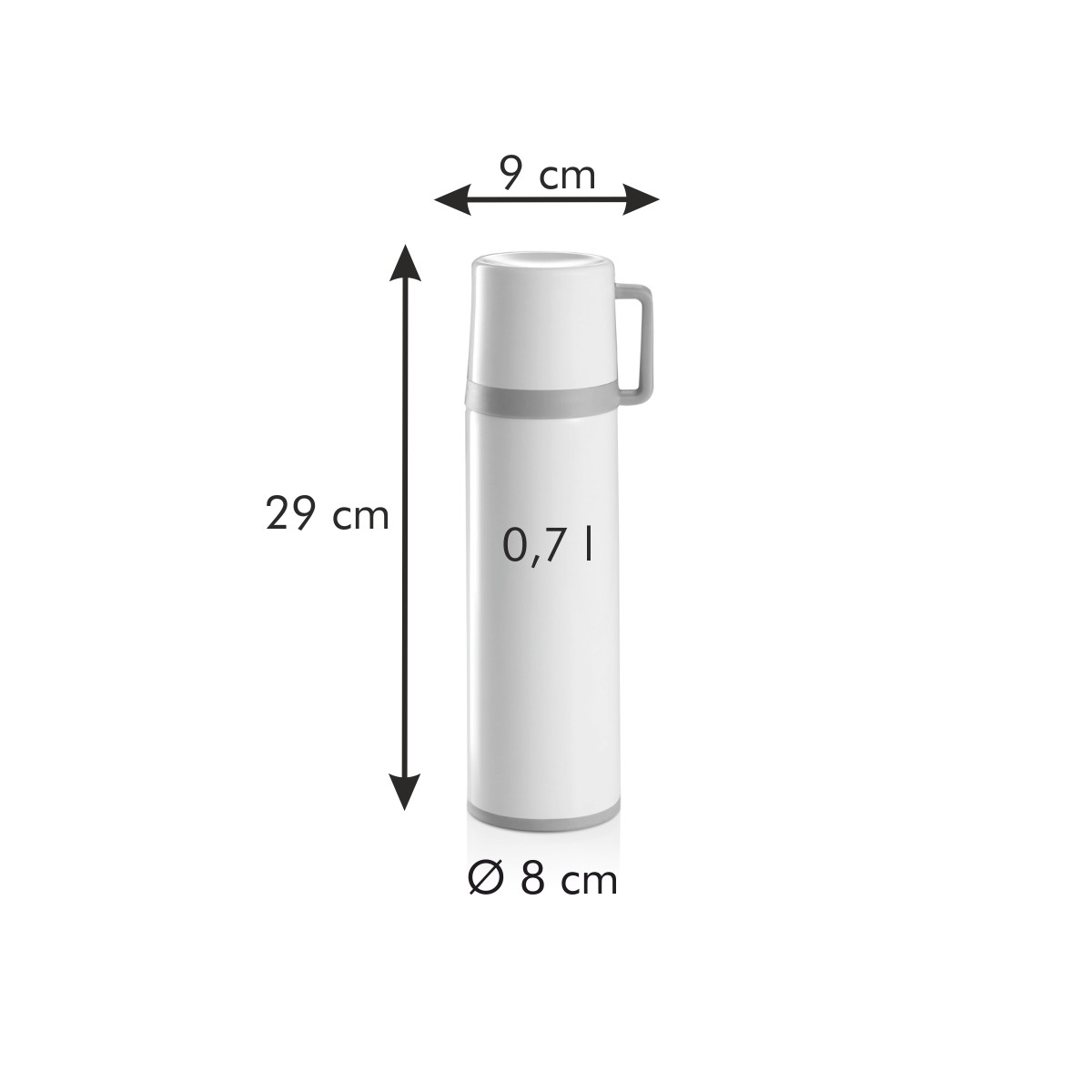 CONSTANT CREAM Termosz Bögrével 0,7 L, Rozsdamentes Acél