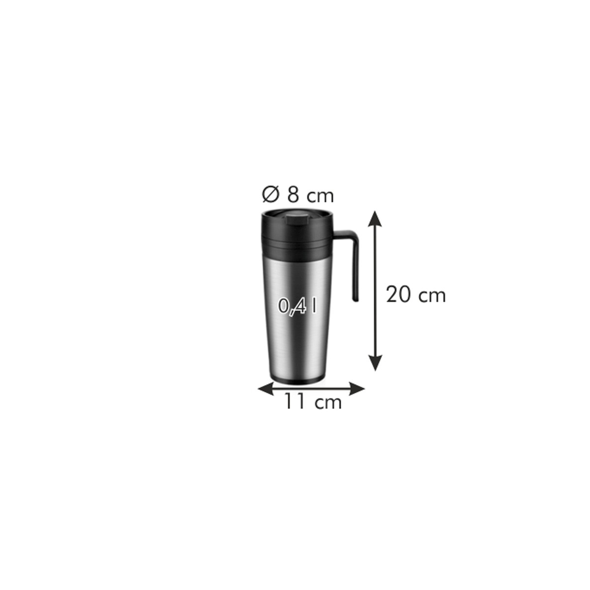 CONSTANT Termobögre 0,4 L, Rozsdamentes Acél