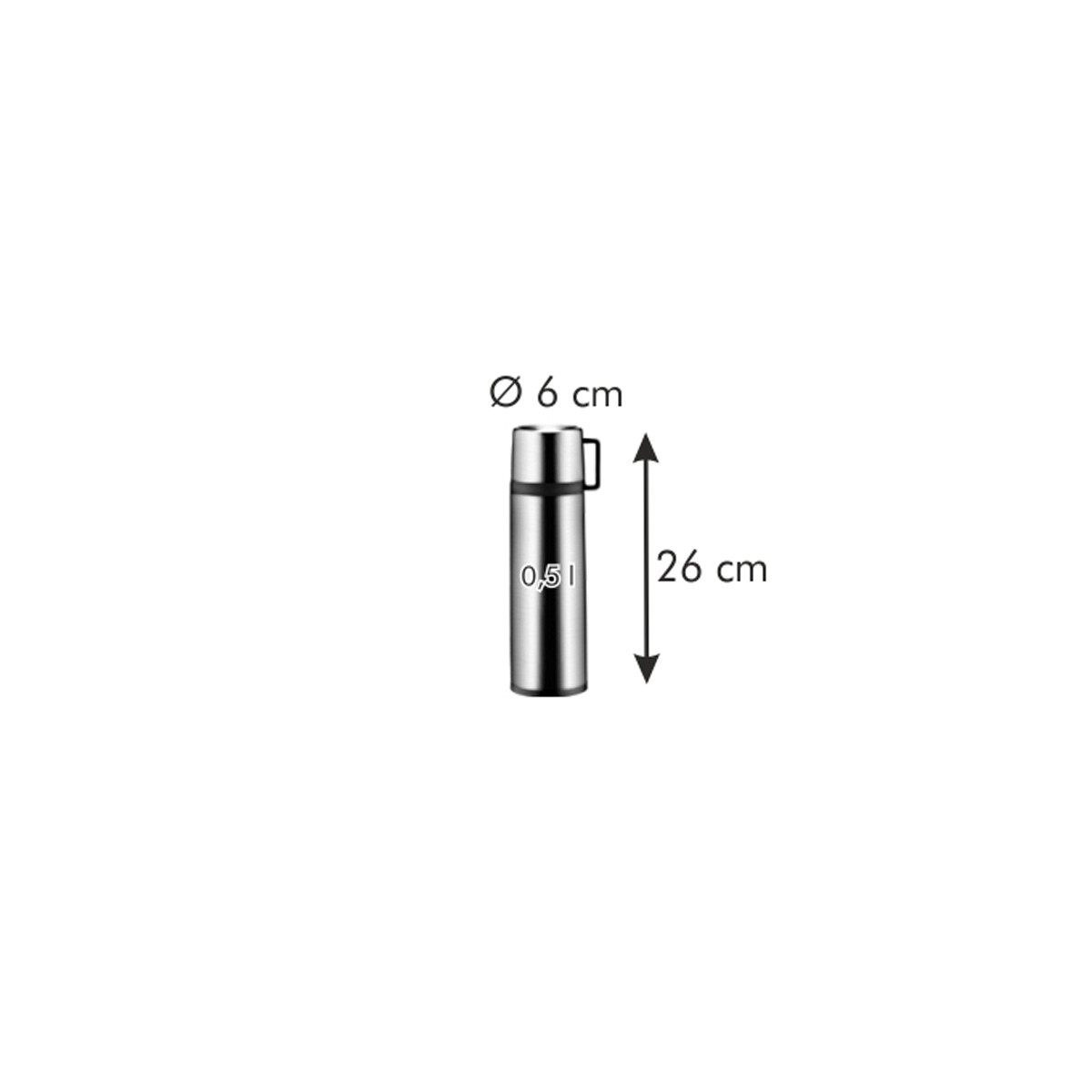 CONSTANT Termosz Bögrével 0,5 L, Rozsdamentes Acél