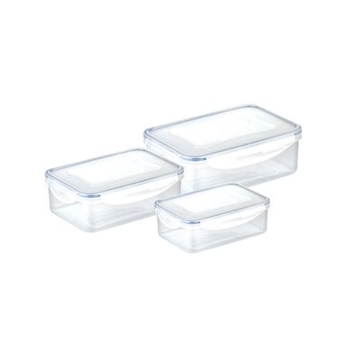 Contenedor rectangular FRESHBOX, 0,2-0,5-1,0 l, 3 pz