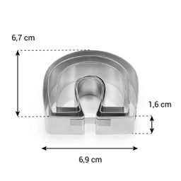 Image of Cookie cutters horseshoe DELÍCIA, 3 pcs