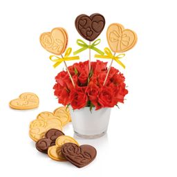 Cookie cutters with stamp DELÍCIA, 3 pcs, hearts