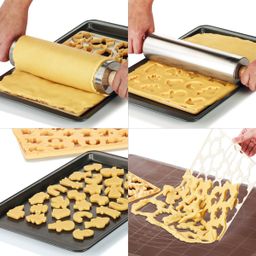 Cookie cutting sheet for crescent-shaped rolls DELÍCIA