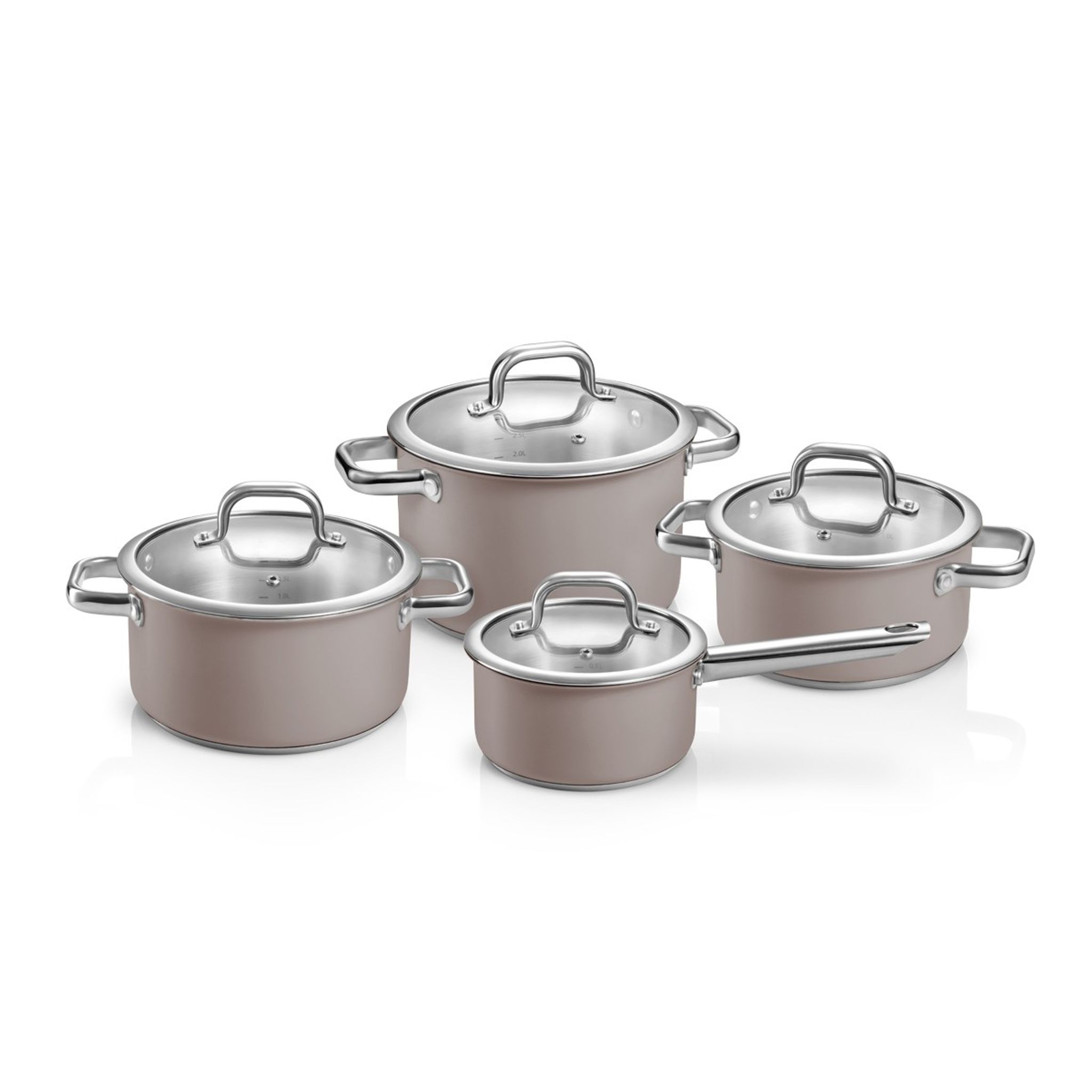 Cookware set DELIGHT Taupe, 8 pcs