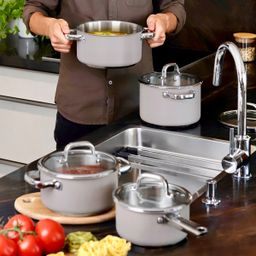 Cookware set DELIGHT Taupe, 8 pcs