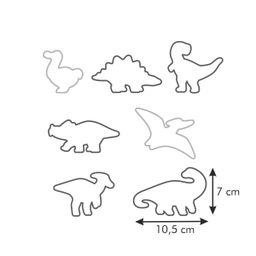 Cortapastas dinosaurios DELÍCIA KIDS, 7 pzs