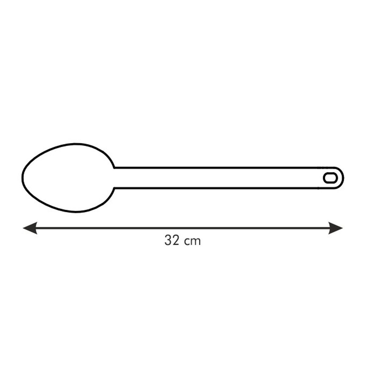 Tescoma 638006 Space Line Cucchiaione Forato In Nylon - Resistente Fino A 210°C - Per Pentole Antiaderenti - Design Per Sospensione