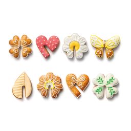 Cup rim cookie cutters DELÍCIA, 5 pcs, nature