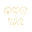 Cup rim cookie cutters DELÍCIA, 5 pcs, nature