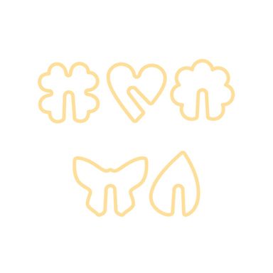 Image of Cup rim cookie cutters DELÍCIA, 5 pcs, nature