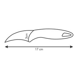 Curved peeling knife, 8 cm