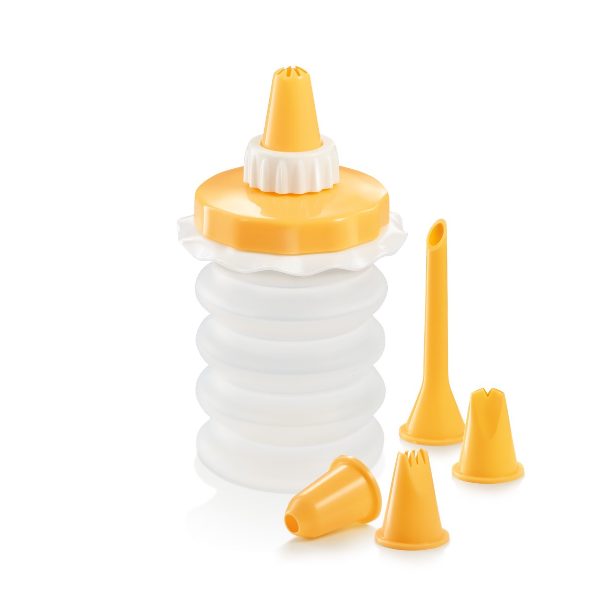 Penna Decora Dolci Tescoma - 5 Beccucci In Silicone Con Imbuto Per Decorazioni Professionali - Foto 7