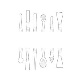 Decorating utensils DELÍCIA, 6 pcs