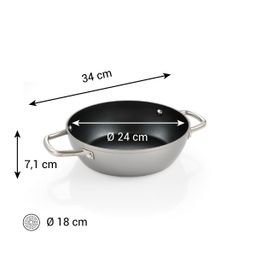 Deep frying pan GrandCHEF+ ø 24 cm, 2 grips