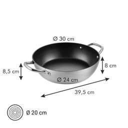 Deep frying pan GrandCHEF ø 30 cm, 2 grips