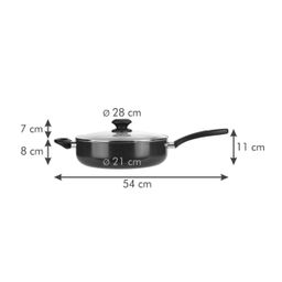 Deep frying pan PRESTO with cover, ø28 cm