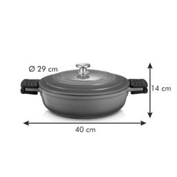 Deep frying pan with cover BORDEAUX ø 28 cm