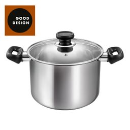 Deep pot BRAVA with cover ø 22 cm, 5.5 l