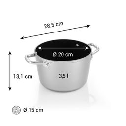 Deep pot GrandCHEF+ ø 20 cm, 3.5 l