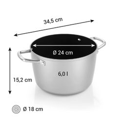 Deep pot GrandCHEF+ ø 24 cm, 6.0 l