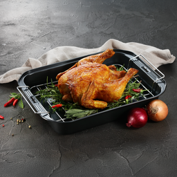 Deep roaster with gridiron SAPHIR, 38x28 cm