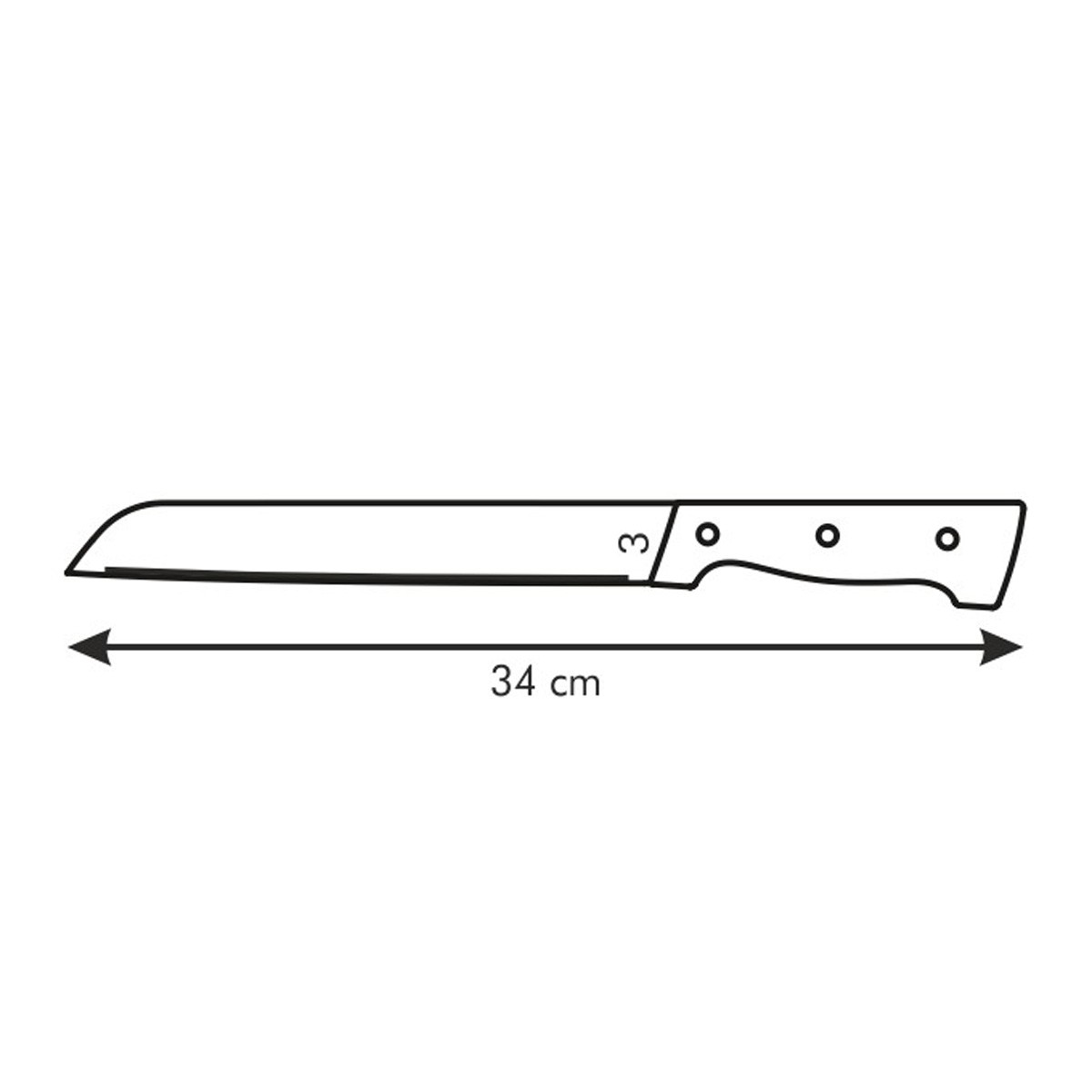 Brotmesser HOME PROFI, 21 cm