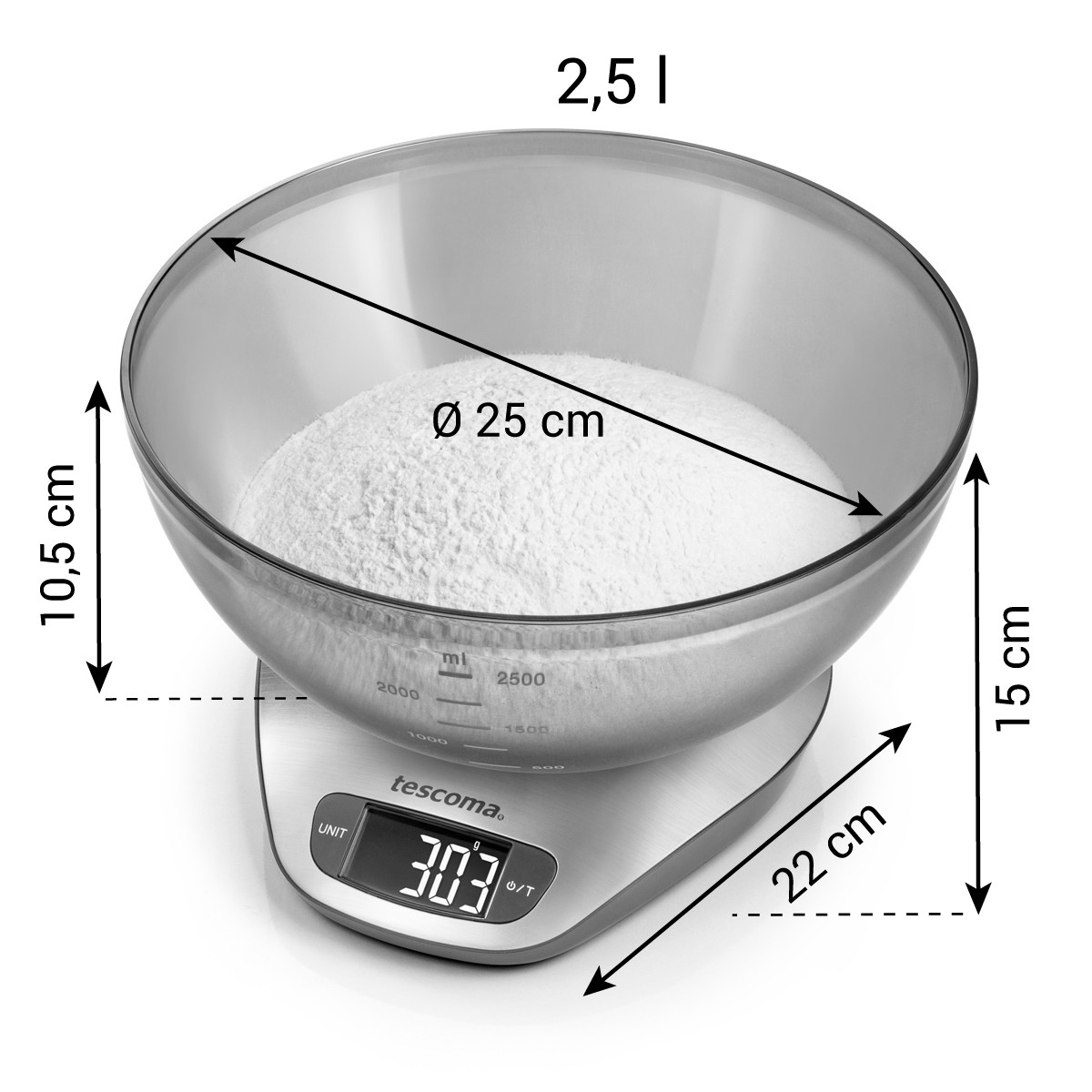 Cyfrowa waga kuchenna z miską GrandCHEF 5,0 kg