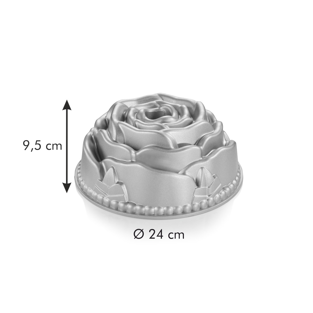 Forma bábovka vysoká DELÍCIA ø 24 cm, růže