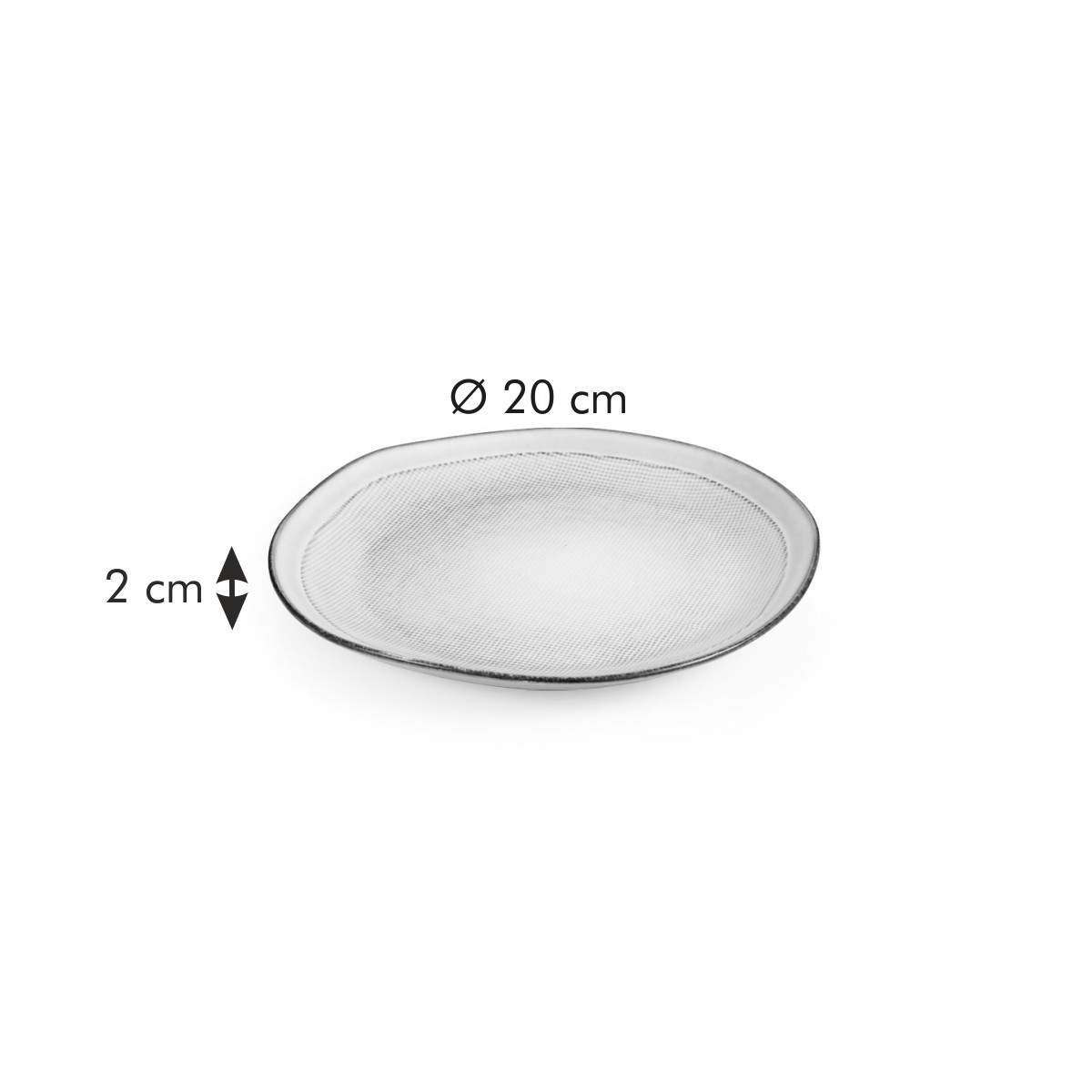 JACQUARD desszertes tányér ø 20 cm, szürke