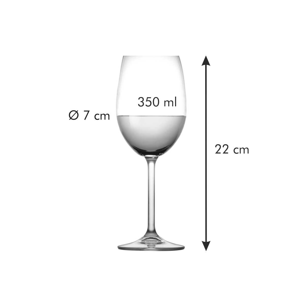 Kieliszek do białego wina CHARLIE 350 ml