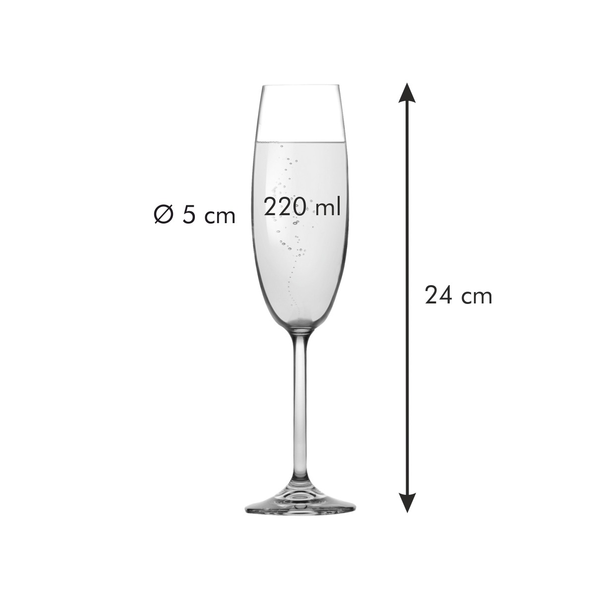 Kieliszek do szampana CHARLIE 220 ml